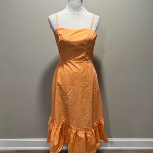 Francesca's mi ami Orange Sleeveless  Dress tie in back